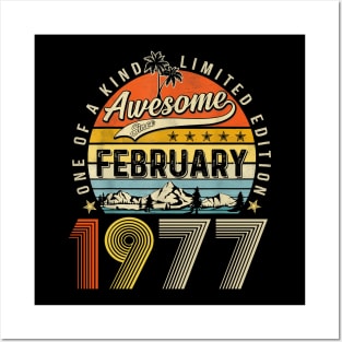 Awesome Since February 1977 Vintage 46th Birthday Posters and Art